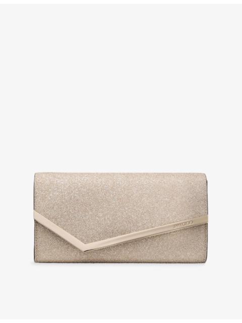 JIMMY CHOO Emmie Glitter Woven Clutch Bag