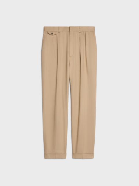 CELINE pleated trousers IN cotton twill