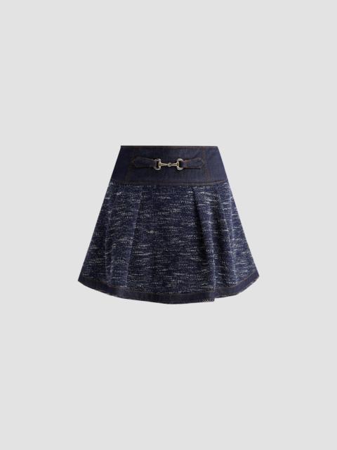 RAMY BROOK Women's Diana Denim-Tweed Mini Skirt - Navy Tweed