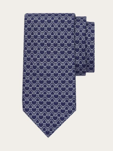 FERRAGAMO Wave print silk tie