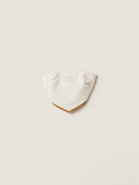 Miu Miu Denim and leather bandana top