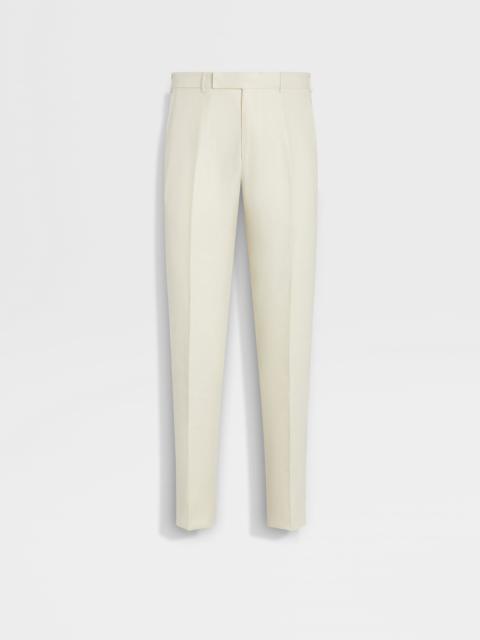 ZEGNA OFF WHITE OASI LINO PANTS