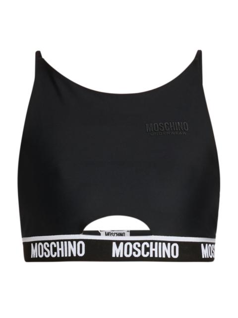 Moschino Women's Logo Sports Bra - Black