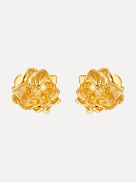Oscar de la Renta SMALL LILY FLOWER EARRINGS