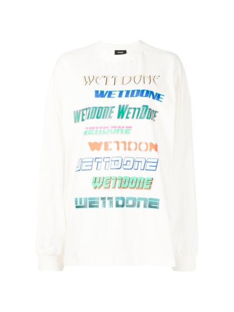multi-logo cotton sweatshirt