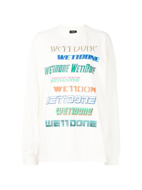 We11done multi-logo cotton sweatshirt