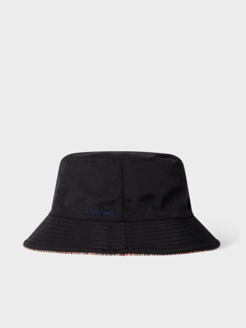 'Signature Stripe' Trim Reversible Bucket Hat