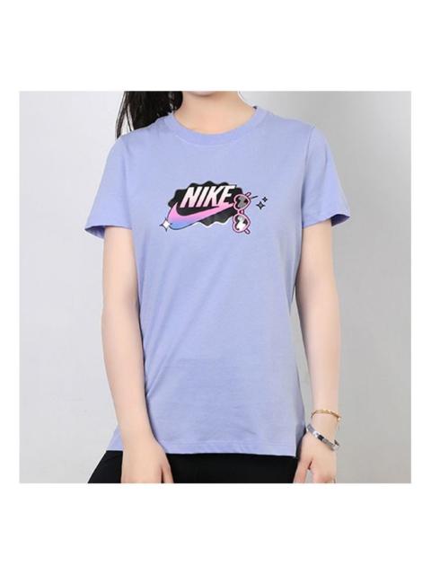 Nike (WMNS) 나이키 스포츠 짧은 소매 파란 Cyan CU9696-569