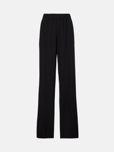 Wool straight pants