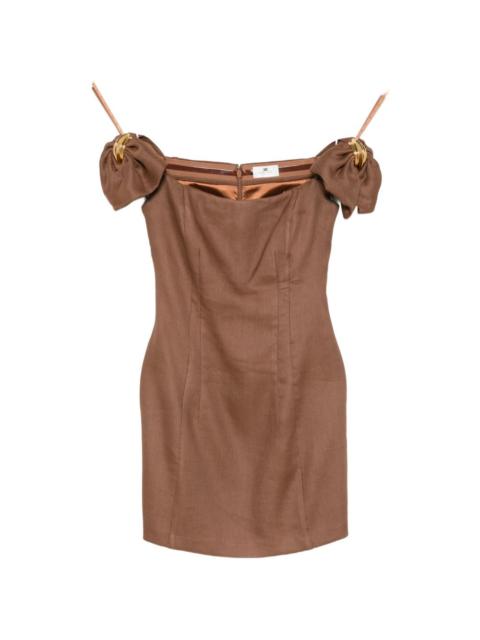 ELISABETTA FRANCHI off-the-shoulder bow-detail dress
