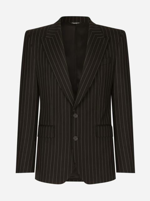 Dolce & Gabbana Single-breasted pinstripe stretch wool Sicily-fit suit