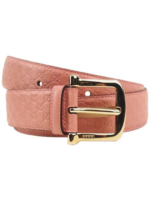 GUCCI Gucci Signature Belt Guccissima Embossed Pink