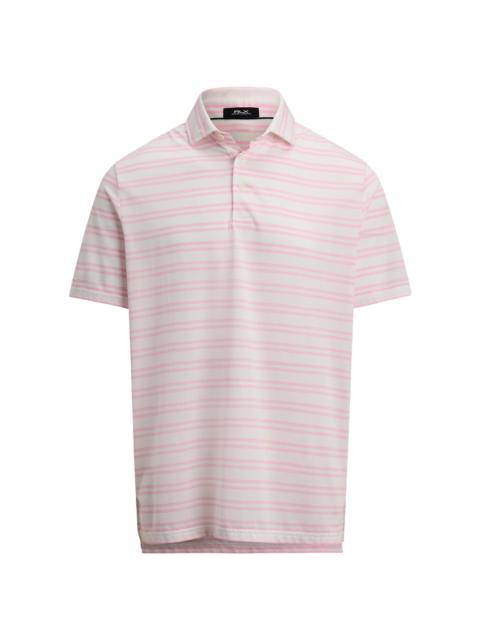 Polo Ralph Lauren Men's Tour Pique Striped Polo Shirt - Carmel Pink Ceramic White