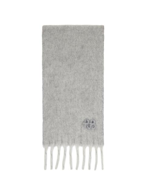 RUSLAN BAGINSKIY Gray Fringed Alpaca-Blend Mid Scarf