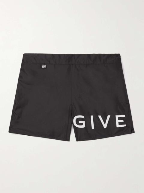 Givenchy Straight-Leg Short-Length Logo-Print Swim Shorts