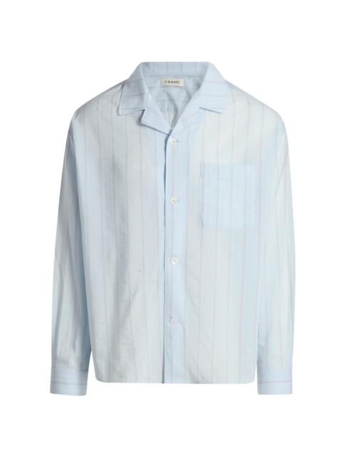 FRAME Men's Striped Pajama-Style Shirt - Blue Stripe