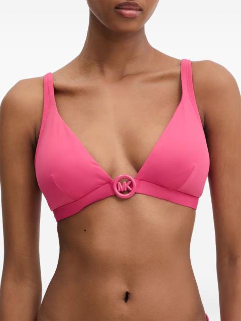 MICHAEL KORS logo-plaque bikini top