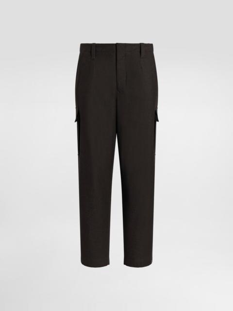Dolce & Gabbana Melange wool mat trousers