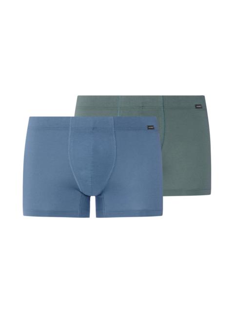 HANRO Cotton Essentials 2-Pack Cotton Boxer Briefs With Covered Waistband