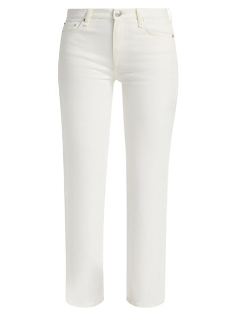 rag & bone Women's Harlow Straight-Leg Ankle Jeans - White