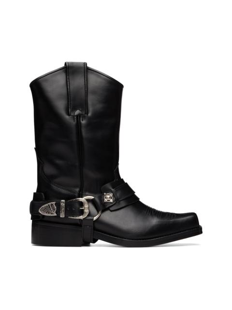 TOGA PULLA Black Hard Leather Boots