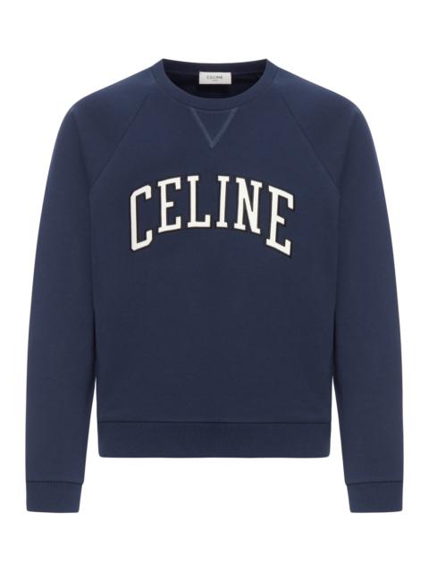 CELINE CREW NECK SWEATSHIRT WITH CURVED LOGO
