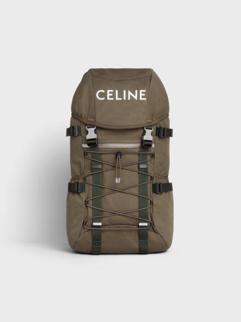 CELINE Trecking Backpack in Cotton gabardine with Celine Print
