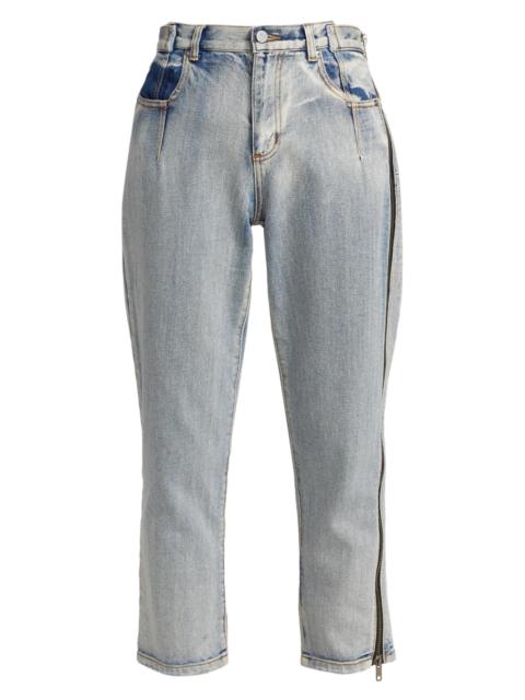 3.1 Phillip Lim Women's High-Rise Zip Detail Straight-Leg Jeans - Indigo