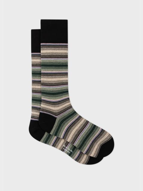 Paul Smith Black Ombre Stripe Socks