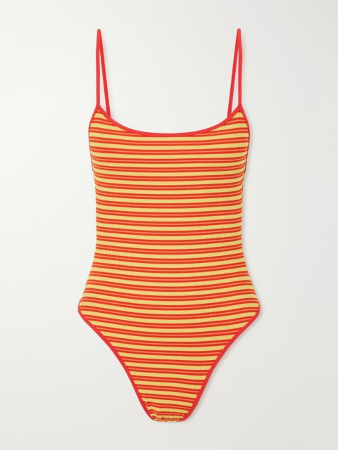 Lido Striped Ribbed Swimsuit