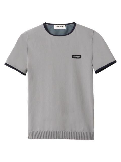 Miu Miu Women's Technical Yarn Crew-Neck Sweater - Grey