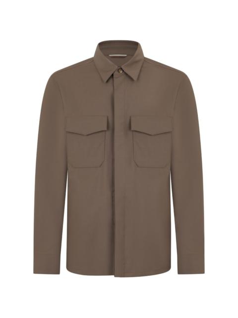 Canali chest-pocket shirt jacket