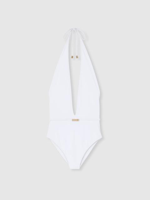 GUCCI Jersey bodysuit with metal tag