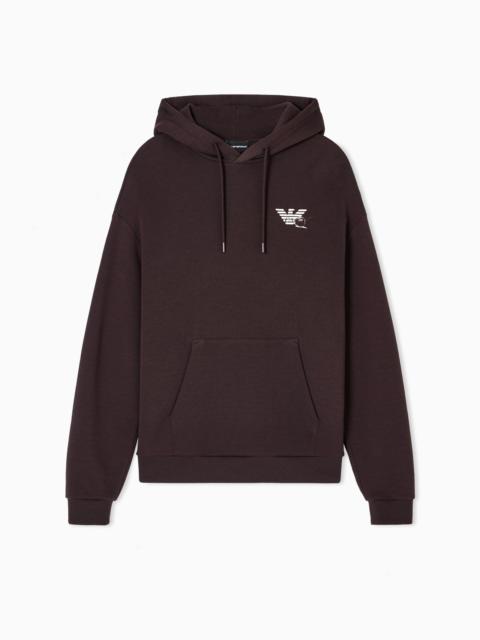 EMPORIO ARMANI ASV JERSEY TWILL SWEATSHIRT WITH A PLAYING CARDS PRINT