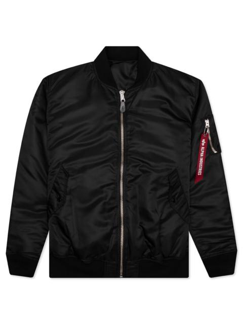 mastermind JAPAN MASTERMIND WORLD X ALPHA INDUSTRIES PATCHWORK MA-1 BOMBER JACKET - BLACK