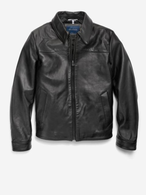 COLE HAAN Men's Smooth Lamb Shirt Jacket