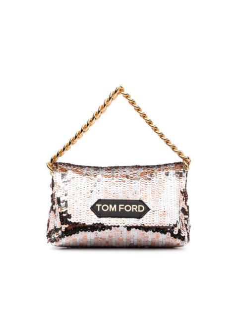 TOM FORD Sequin Embroidery Label Chain bag
