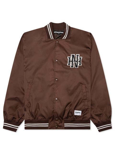 NEIGHBORHOOD BASEBALL JACKET - BROWN