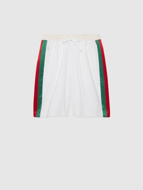 GUCCI GG cotton terry cloth shorts with Web detail