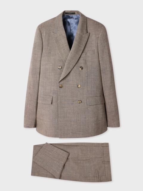 Paul Smith Brown Flecked Wool-Viscose Double-Breasted Suit