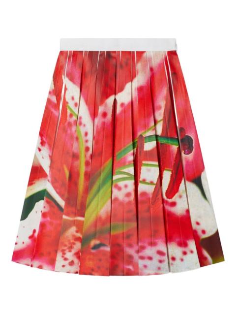 TORY BURCH floral-print pleated skirt