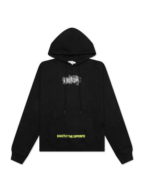 Off-White slogan 인쇄 drawstring 후드