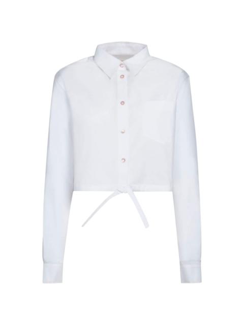 logo-embroidered cotton shirt