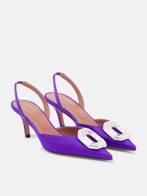 Amina Muaddi Camelia 105mm slingback pumps