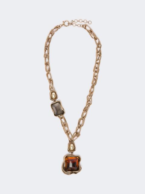 WEEKEND Max Mara RICETTA Deco choker necklace with gemstones - GOLD