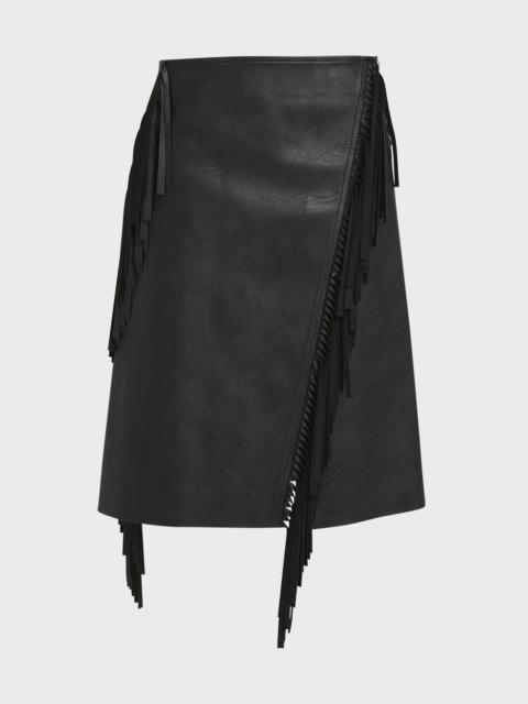 Alter Mat Faux Leather Fringe Skirt