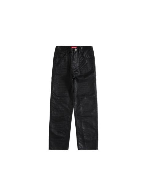 Supreme Supreme Faux Croc Painter Pant Black