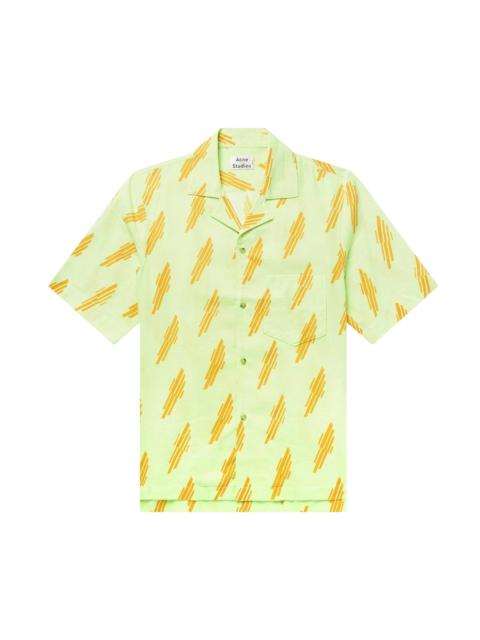 Acne Studios Simon Camp Collar Textured Shirt 'Yellow'