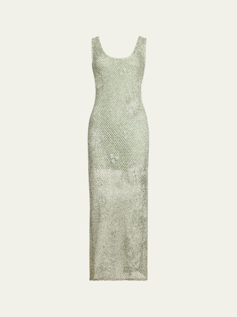 RAMY BROOK Liliana Embroidered Crochet Midi Dress