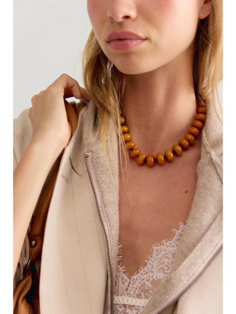 FREE PEOPLE Sabina Semiprecious Beaded Stone Choker Necklace
